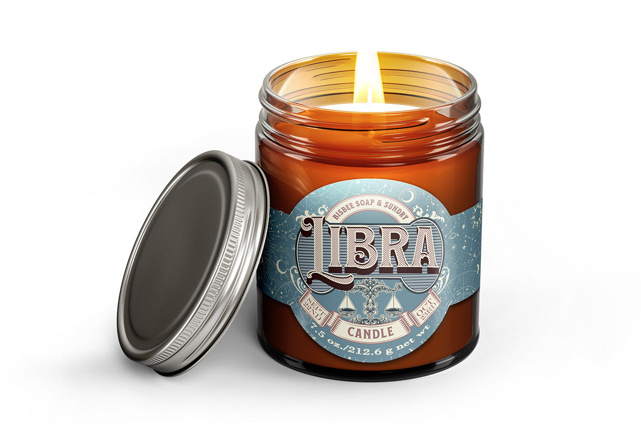 Libra Zodiac Candle