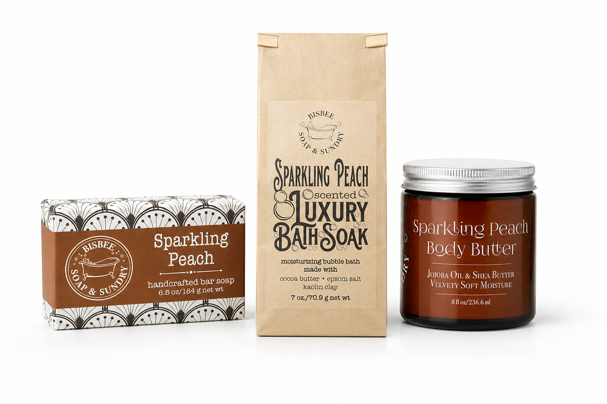 Sparkling Peach Soap, Soak & Butter