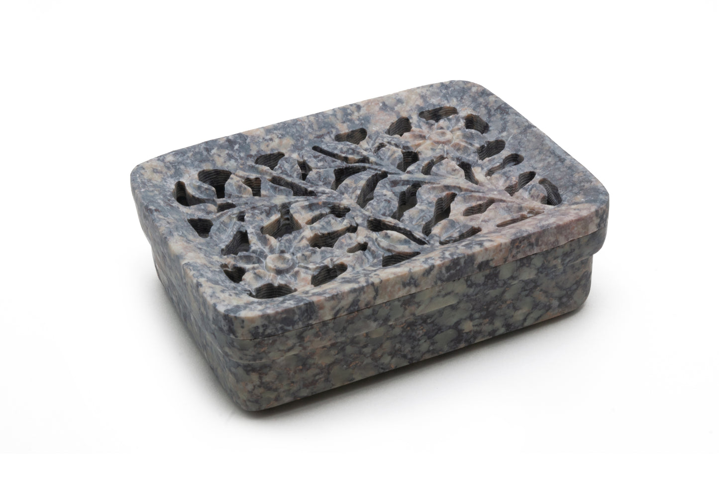 Flower Garden - Carved Soapstone Soap Dish
