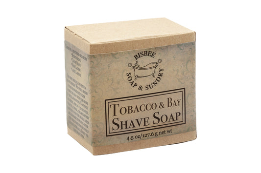 tobacco and bay shave soap